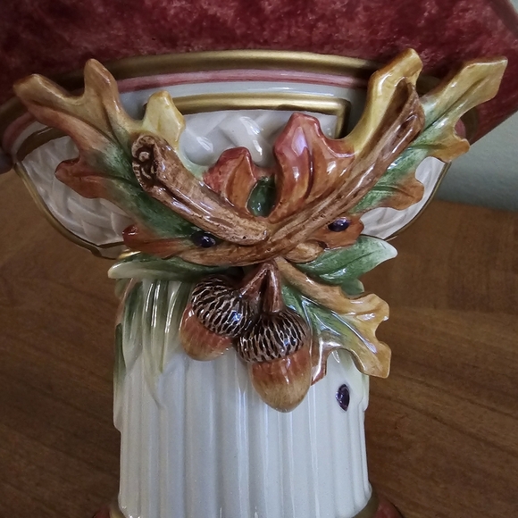 Fitz and Floyd Vintage Ceramic Candleholder – Equestrian Chestnut Fall Decor - Picture 12 of 13